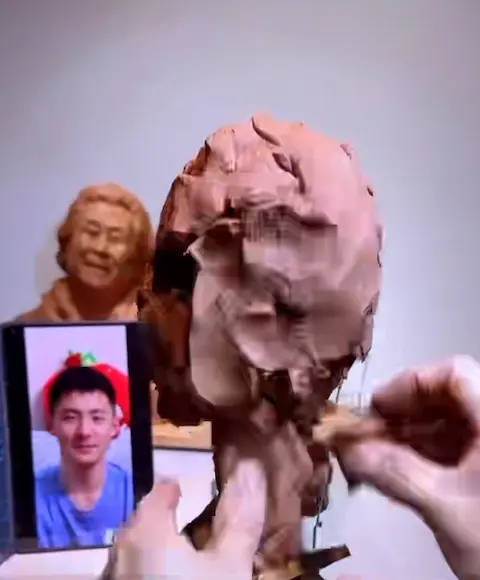 Custom bronze statue clay sculpture initial modeling and armature setup