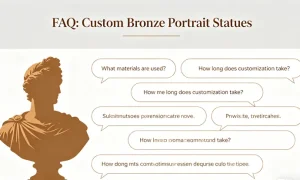 Custom bronze portrait statue handmade sculpture for USA memorial art
